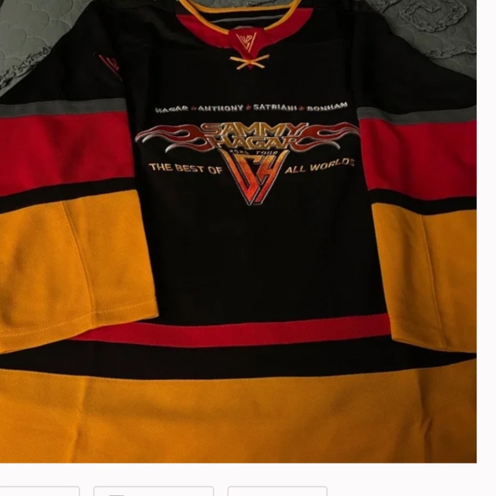 Brand new Sammy Hagar 2024 tour hockey jersey. Size large.